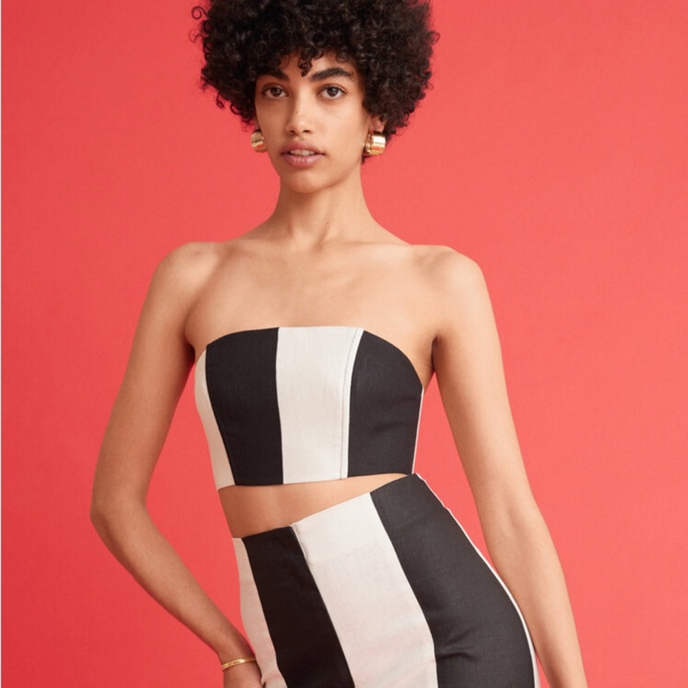 Matthew Bruch Black & Cream Linen Set